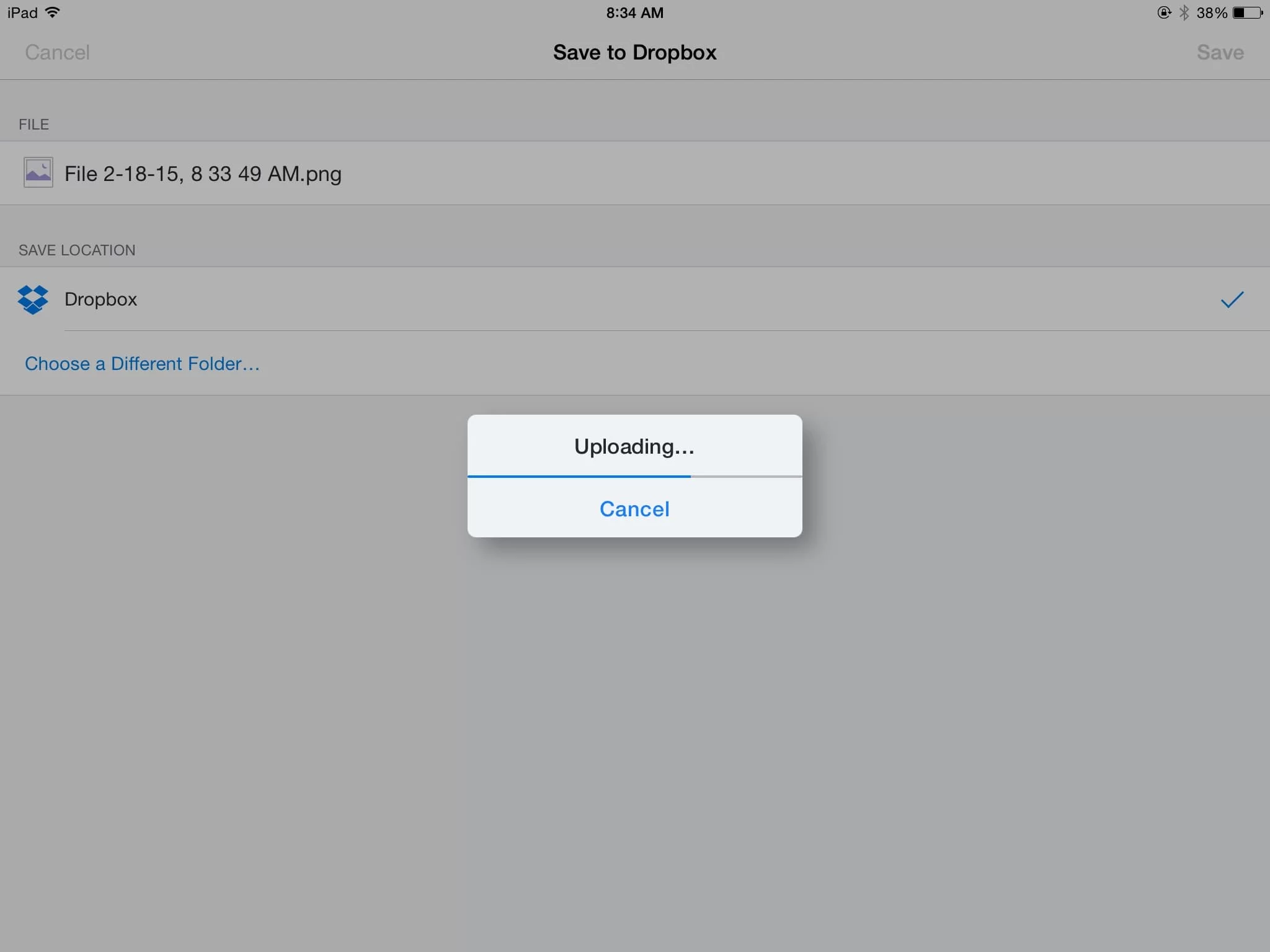 Dropbox 3.7 アップロード