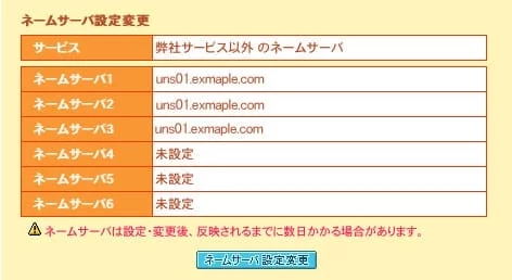 ムームードメイン ネームサーバ設定変更